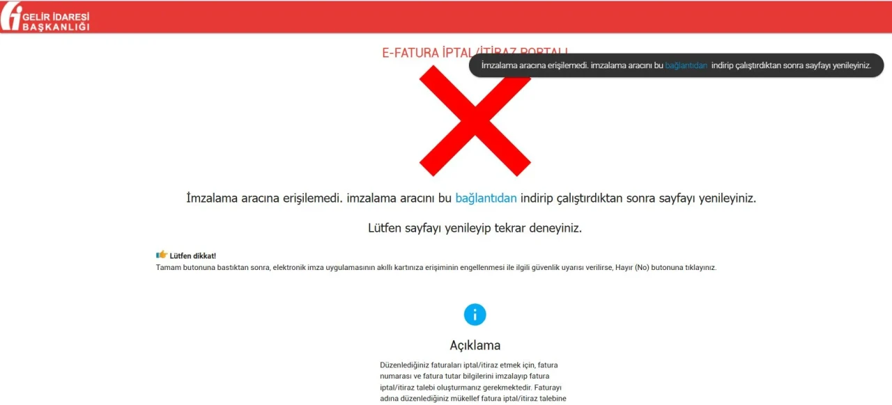 E-Fatura Portalı'nda Karşılaşılan "İmzalama Aracına Erişilemedi" Hatası Nasıl Çözülür? Adım Adım Rehber