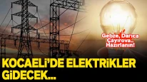 Kocaeli'de elektrik kesintisi! 22 Aralık'ta bu ilçelerde elektrik yok! Gebze, İzmit, Derince...