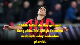 A Milli Takım için kötü haber: Aral Şimşir kadrodan çıkarıldı