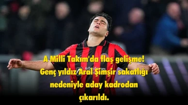 A Milli Takım için kötü haber: Aral Şimşir kadrodan çıkarıldı