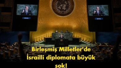 İsrailli diplomata BM'de şok tepki: Konuşma yapamadı