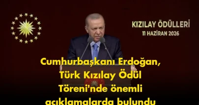 Cumhurbaşkanı Erdoğan’dan Türk Kızılay Ödülleri’nde önemli mesaj