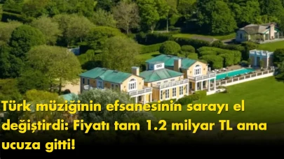 Türk müziğinin efsanesinin sarayı el değiştirdi: Fiyatı tam 1.2 milyar TL ama ucuza gitti!