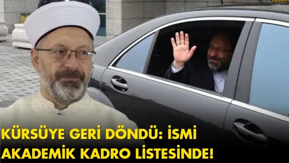 Diyanet'ten ayrılan Ali Erbaş'ın yeni adresi belli oldu!