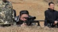 Kuzey Kore lideri Kim Jong Un yeni tüfeği böyle denedi!